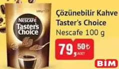 NESTLE NESCAFE ÇÖZÜLEBİLİR KAHVE TASTER'S CHOİCE 100 G